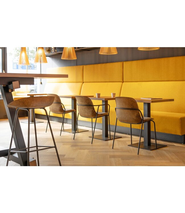 VEPA Hemp Fine - Hennep Stoel - Zwart Frame - 100% recycle biomateriaal en staal (Nederlands Product - BUUR Collectie)