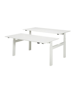 VEPA Zit-sta bureau 140x80 - Wit - Wit frame - Presto R Duo