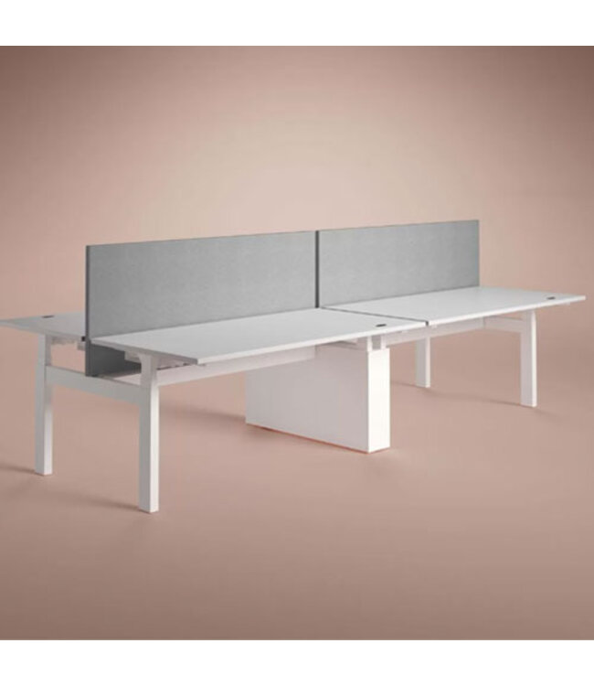 VEPA Presto R Duo   -  Zit Sta bureau - 140x80 - Wit - Wit frame