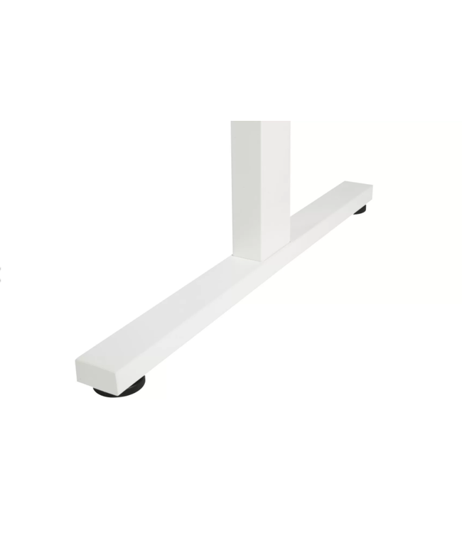 VEPA Presto R Duo   -  Zit Sta bureau - 140x80 - Eiken Whitewash - Wit frame