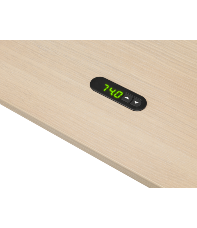 VEPA Presto R Duo   -  Zit Sta bureau - 180x80 - Eiken Natuur - Zwart frame