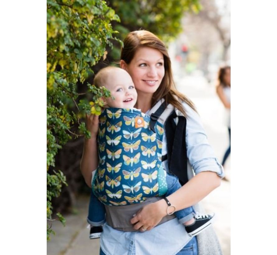 Tula Gossamer , tula carrier with houndstooth print.