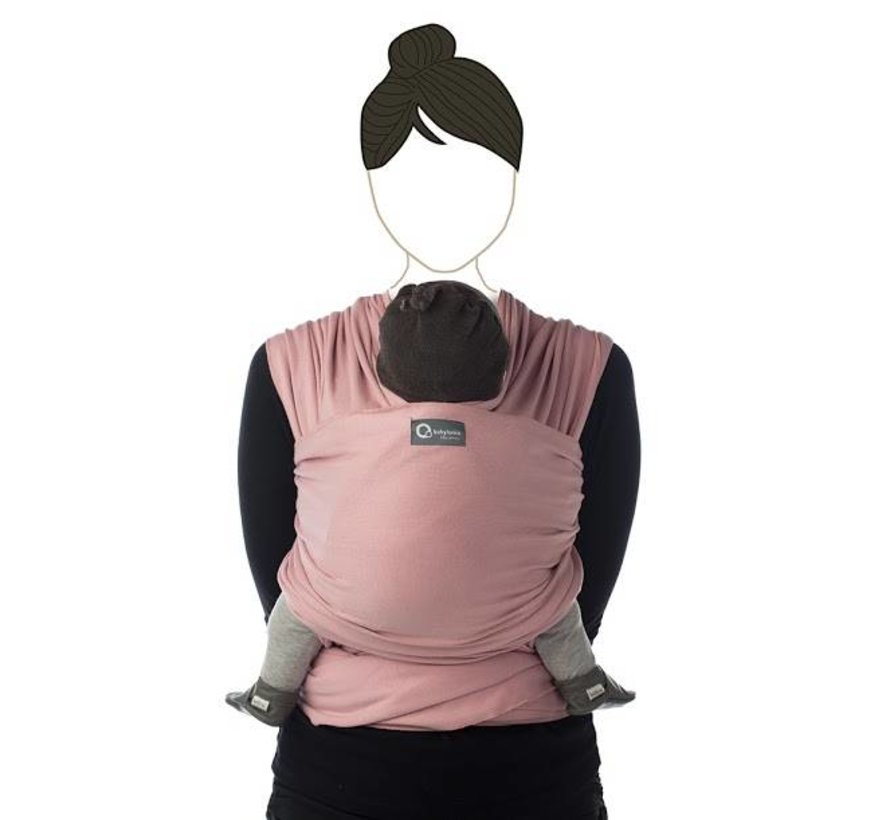 Tricot Slen soft pink, stretchy sling.