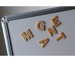 Wooden magnetic letters