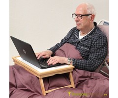 Wooden table for on the bed