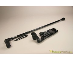 Foldable walking stick with anatomical handle