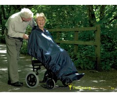 Wheelchair poncho up to the feet
