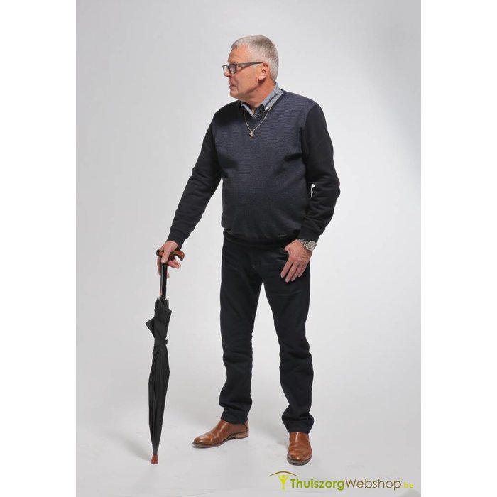 Paraplu/wandelstok combinatie zwart