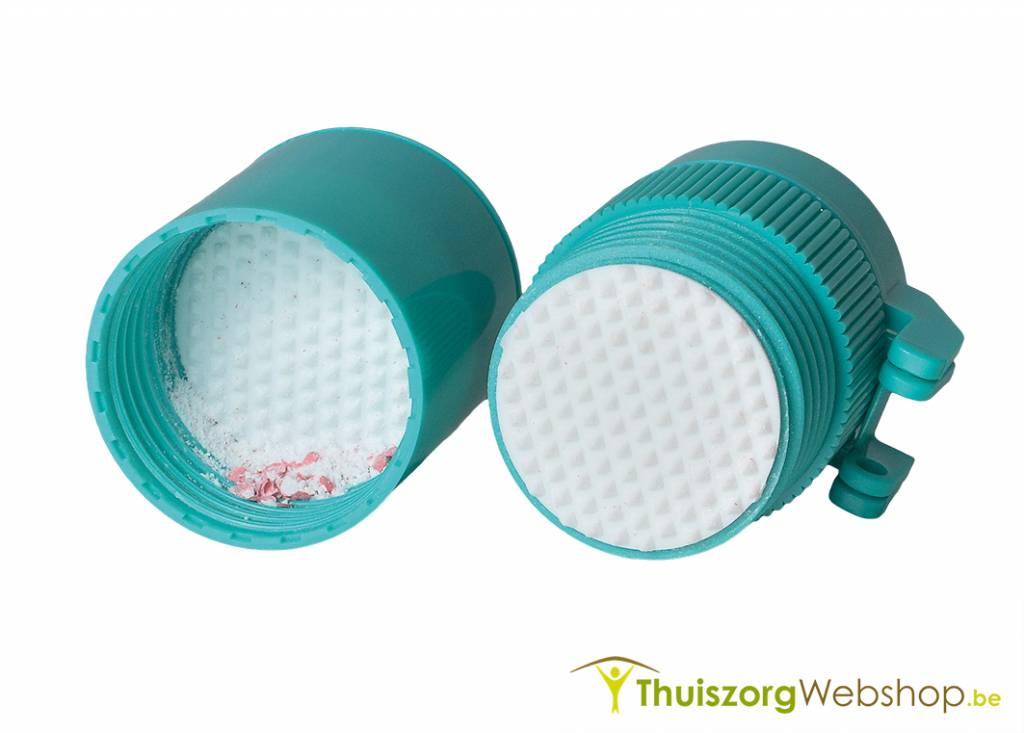 Boîte pour broyer et couper les médicaments avec 2 compartiments