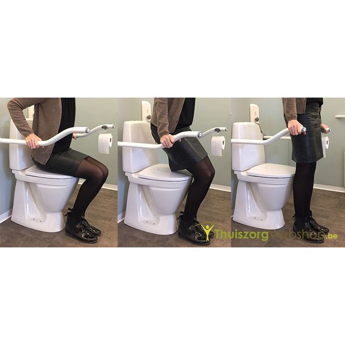 Barre d'appui pour WC pliante en aluminium Ropox