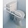 Folding toilet support rail without support foot