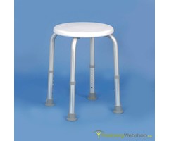 Light aluminum shower chair with round seat