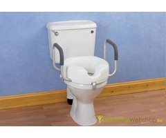 Toilet raiser with armrests