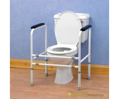 Extra sturdy and adjustable toilet frame