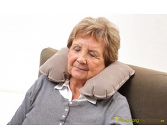 Inflatable neck support pillow