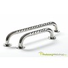 Hoge wandbeugel inox met antislipribbels