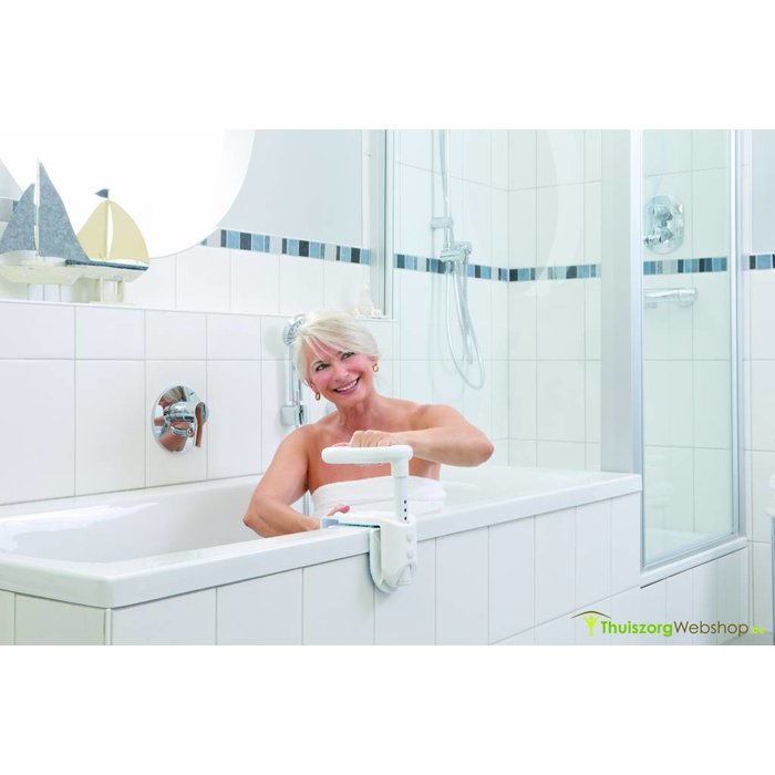 Hugo multifunctional and adjustable handle for the bath rim
