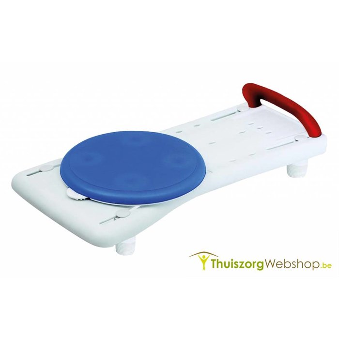 Bath board with colored handle and turntable 72.5 X 35 cm