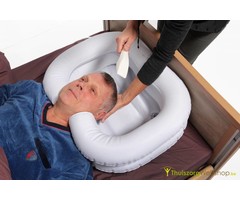 Bassin de lavage de cheveux gonflable pour lit