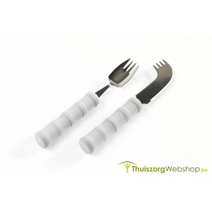 Lightweight cutlery for one-handed use