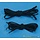 Elastic shoelaces extra fine 3 mm black - 65 cm (2 pairs)