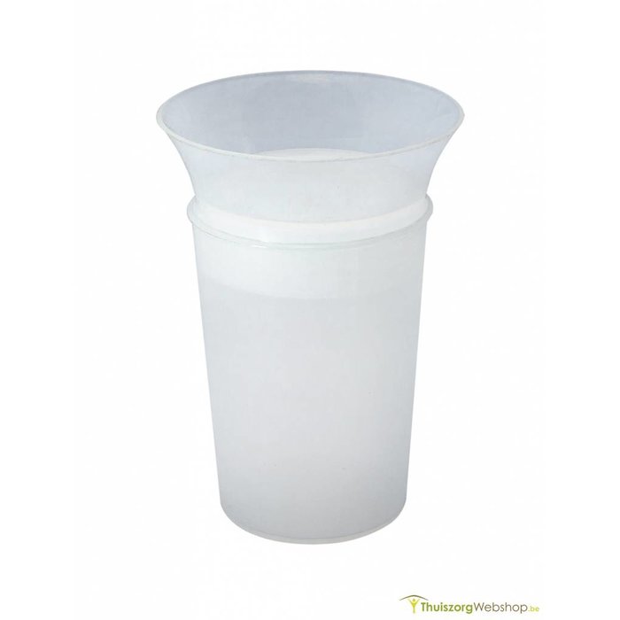 Dysphagiebeker (slikstoornis) 200 ml wit-transparant
