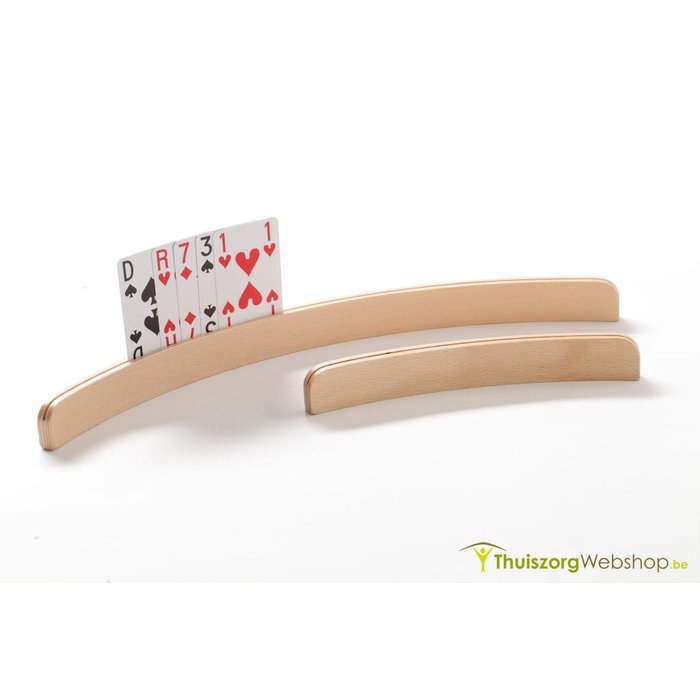 Porte-cartes à jouer en hémisphère de hêtre