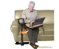 Rotatable table with stand-up support