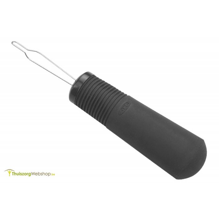 Button hook with thickened handle