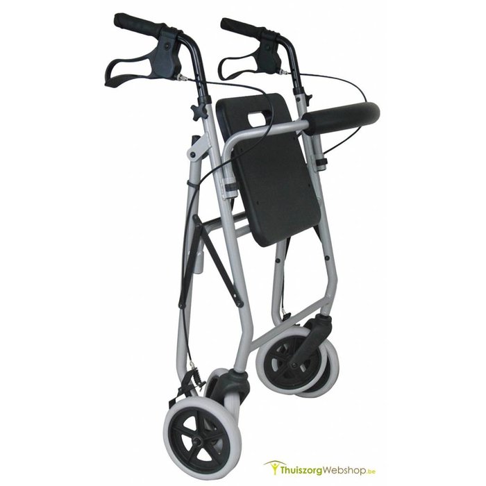 Rollator Gigo in aluminium met 4 wielen, opvouwbaar