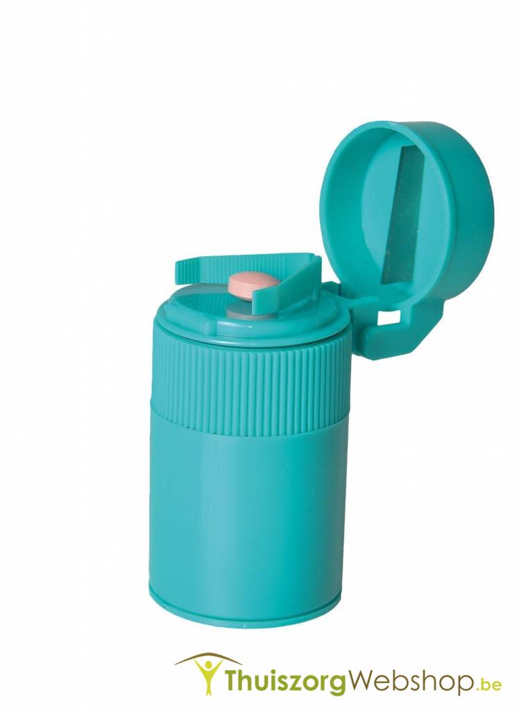 Boîte pour broyer et couper les médicaments avec 2 compartiments