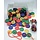 Button counting, threading and sorting set with 140 buttons and 10 lacing laces