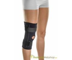 Knee bandage with flexible spring