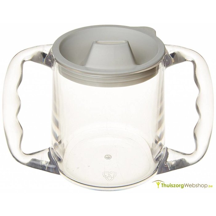 Cup with 2 large handles and spout
