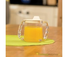 Cup with 2 large handles and spout
