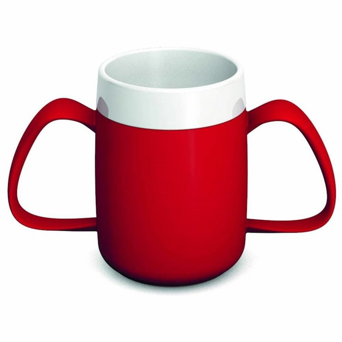 Insulating cup with ergonomic handle