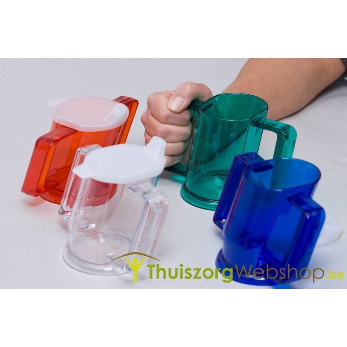 Handycup® slanted cup with 2 drinking spouts
