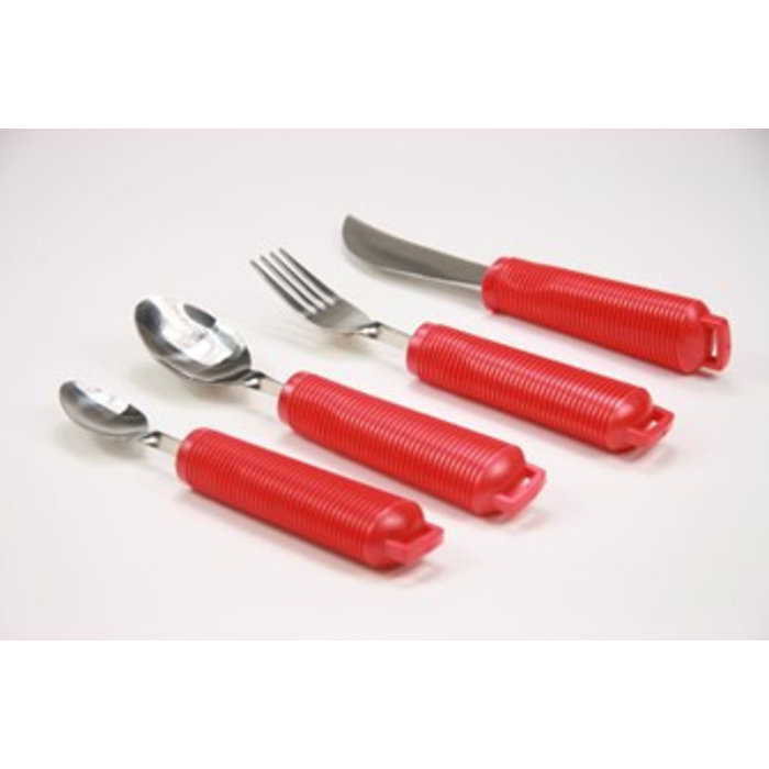 In case of dementia: Adapted cutlery with red handle