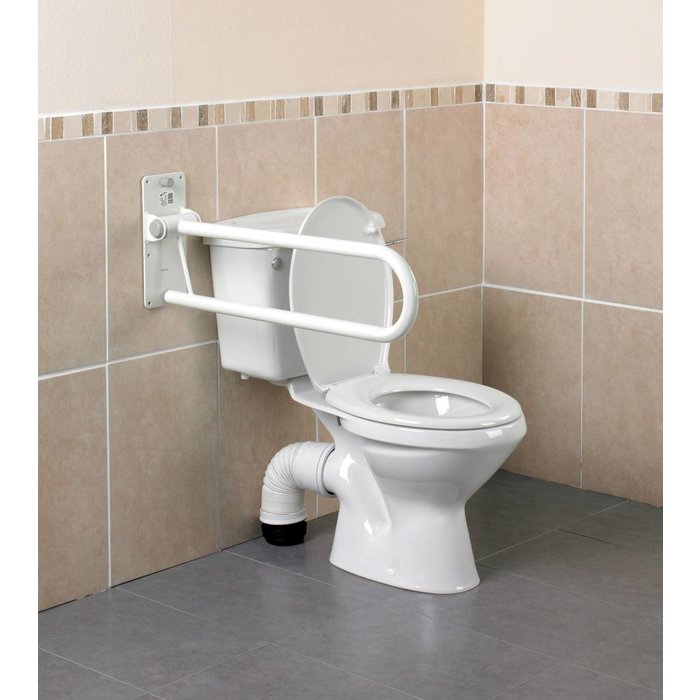 Barre d'appui pour WC rabattable
