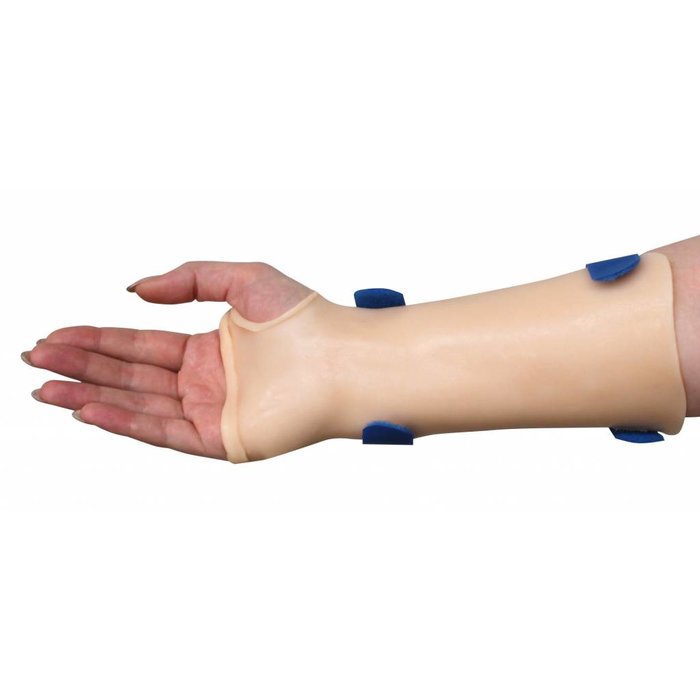 Pre-cut thumb hole wrist splint
