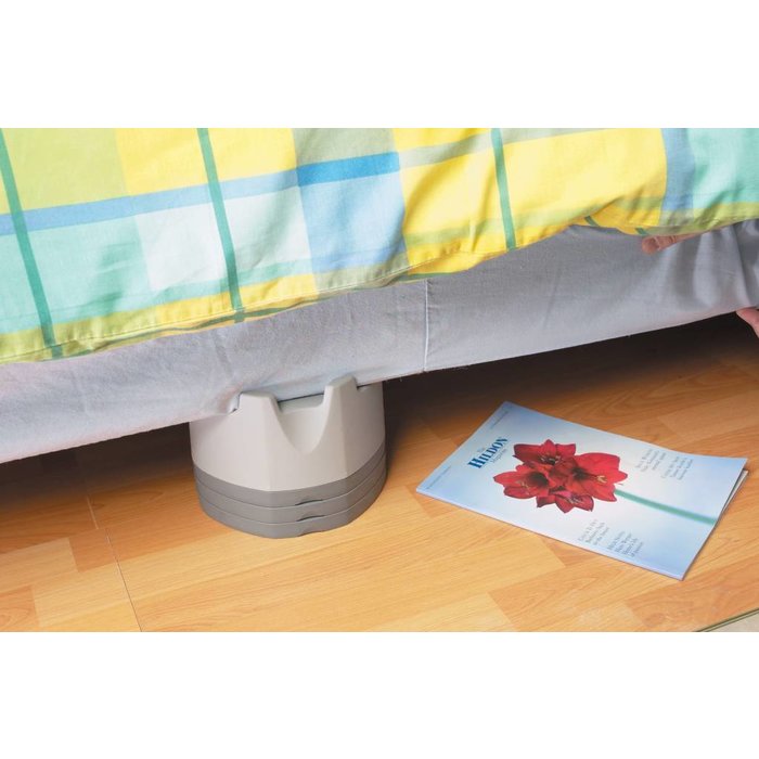 Linked furniture boosters adjustable in height