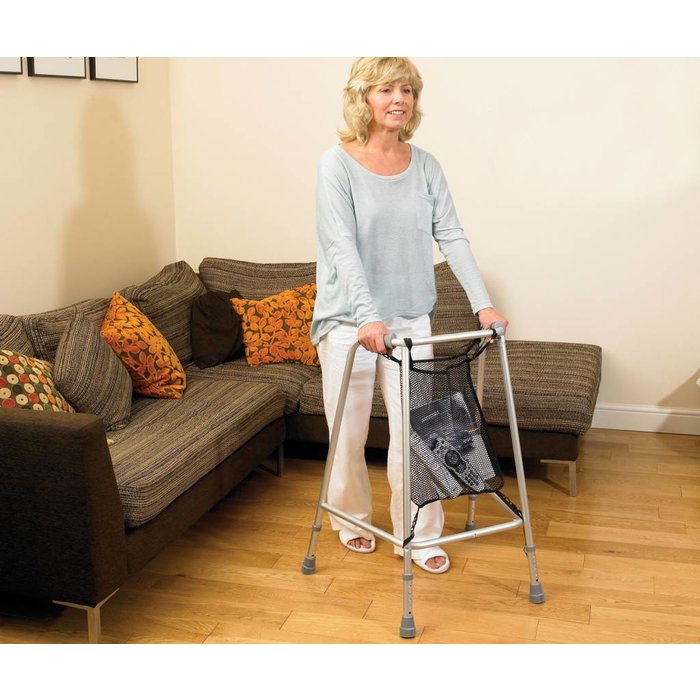Hanging net for walking frame