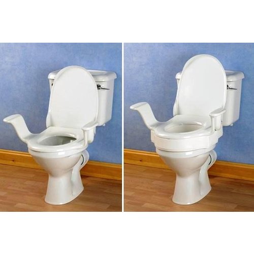 Toilet seat / raiser with armrests from 1 piece Nobi Homecare