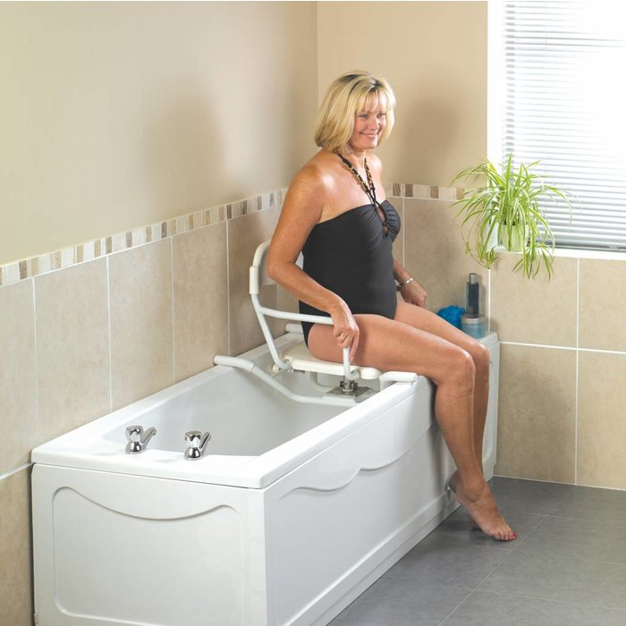 Siège de bain rotatif avec évidement