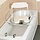 Swivel bath seat with recess