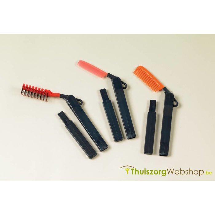 Extended hair comb, foldable