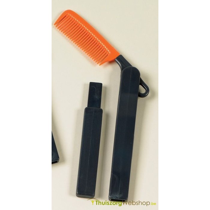 Extended hair comb, foldable