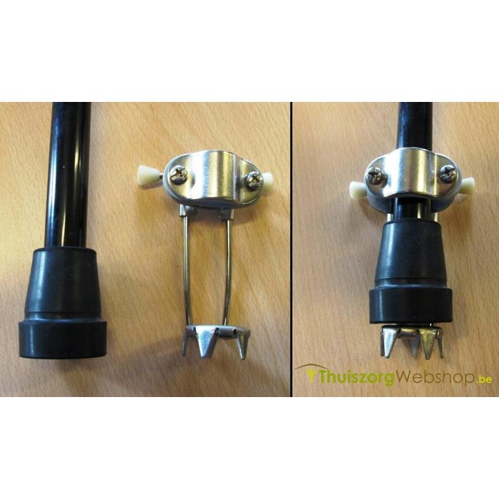 Ice cap with 5 pins for walking stick or crutch