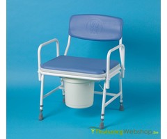 Chaise de toilette fixe pour personne lourde, acheter vinyle bleu