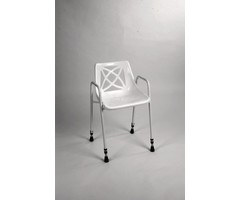 Chaise de douche avec accoudoirs et dossier
